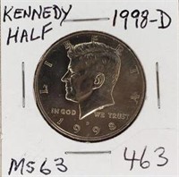 1998D Kennedy Half MS63
