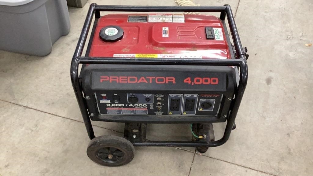 Predator 4000 watt generator turns over sat all