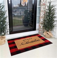 Christmas Door Mat Combo  43x28  Red/Black.