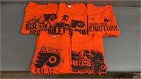 5pc Philadelphia Flyers Graphic Tee Shirts