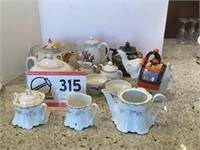 Tea Pot, Sugars and Creamers, (2 Sets) as