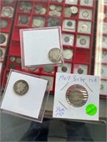 LOT OF 3 SILVER BARBER DIMES