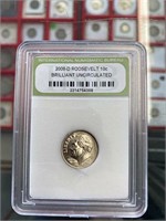 INB CERTIFIED 2008-D 10C ROOSEVELT DIME BU