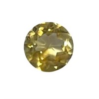 Natural 0.79ct Round Cut Yellow Citrine Gemstone