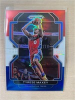Tyrese Maxey 2021 Prizm Red White Blue