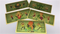 Rick and Morty Gold Bill Lot