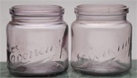 Vintage Amethyst Kerr Economy Mason Jars (2)