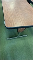 Wooden table with metal legs 72 inches x 30