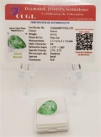 (KK) Natural Emerald - Pear Cut -8.9 cts. -