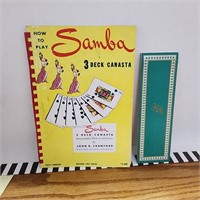 1950 Samba, 3 deck canasta book and score pad
