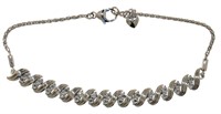 Natural Diamond Wavelink Bolo Bracelet