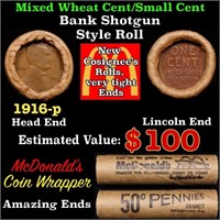 Lincoln Wheat Cent 1c Mixed Roll Orig Brandt McDon