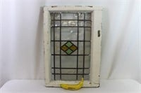 Vintage Deco Stained Glass Window