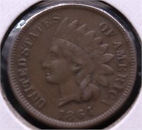 1864 L INDIAN HEAD CENT XF