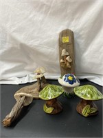 Lot of colorful mushroom collection decor