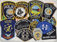 22) RAILROAD POLICE PATCHES - OBSOLETE