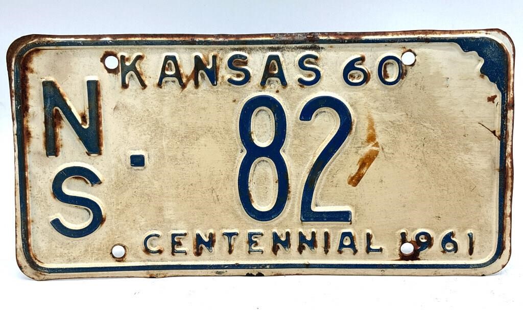 1960 Kansas License Plate