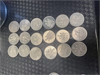 Canadian Silver Nickel Half Dollars
