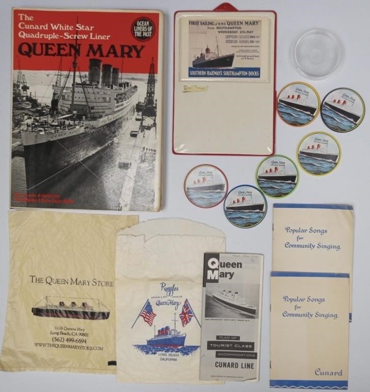 Cunard Queen Mary Memorabilia