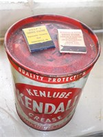 antique Kendall grease can and 2 service station