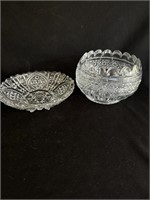 CRYSTAL BOWL AND ROSE BOWL