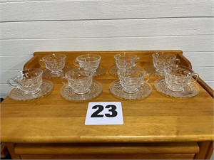 8 Sets of Cups and Saucers-Fostoria