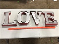 LOVE battery powered lighted letters