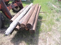 Pile Used Wood Posts