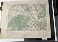Old MAP 1952 CARTE DE FRANCE CHARTRES MAP