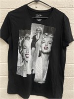 Marilyn Monroe 3 Poses Black T Shirt XL