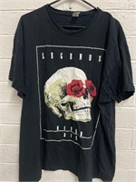 Legends Never Die Skull Rose Eyes Men’s T-Shirt XL