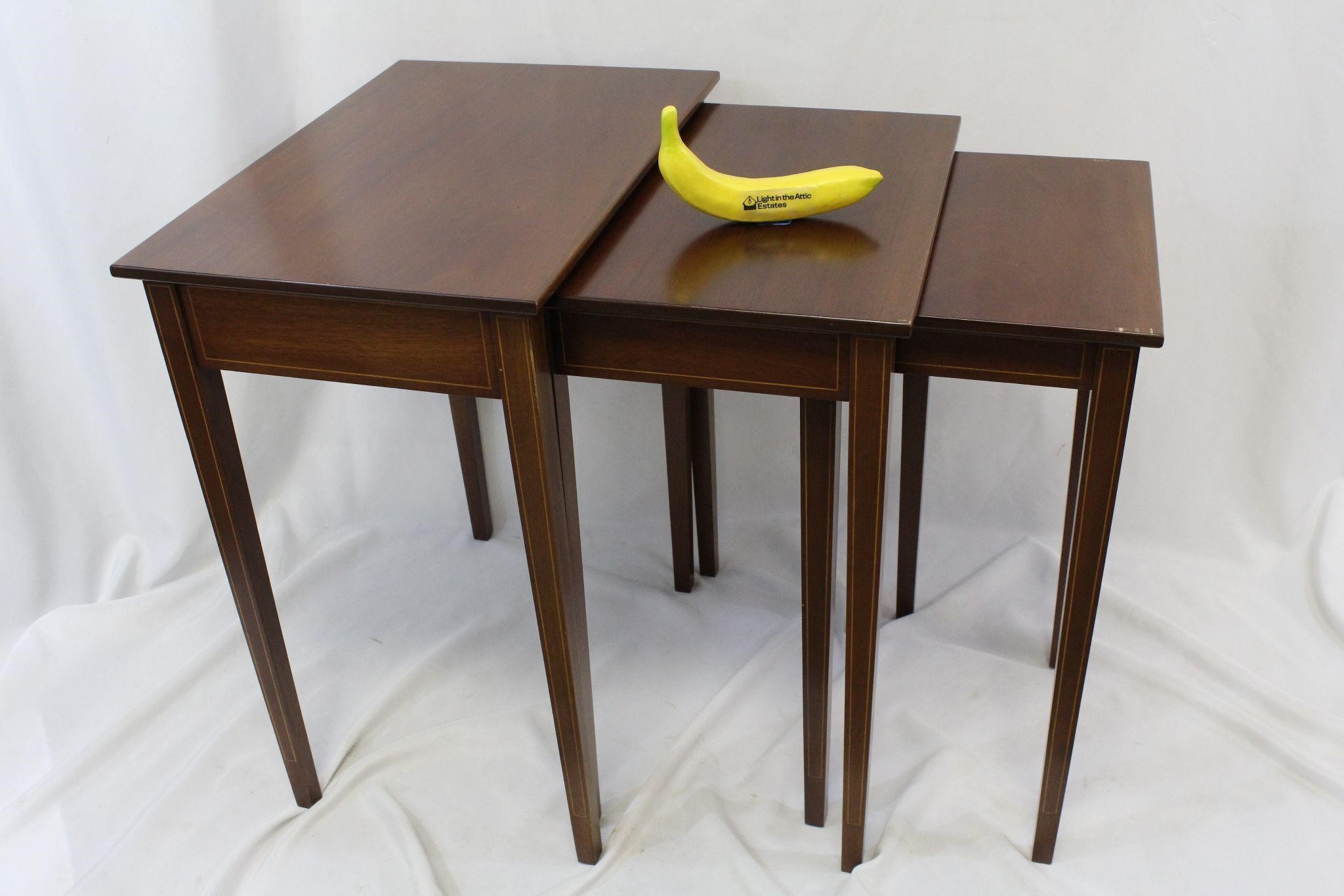 Vintage "Biggs" Mahogany 3-Pc. Nesting Tables