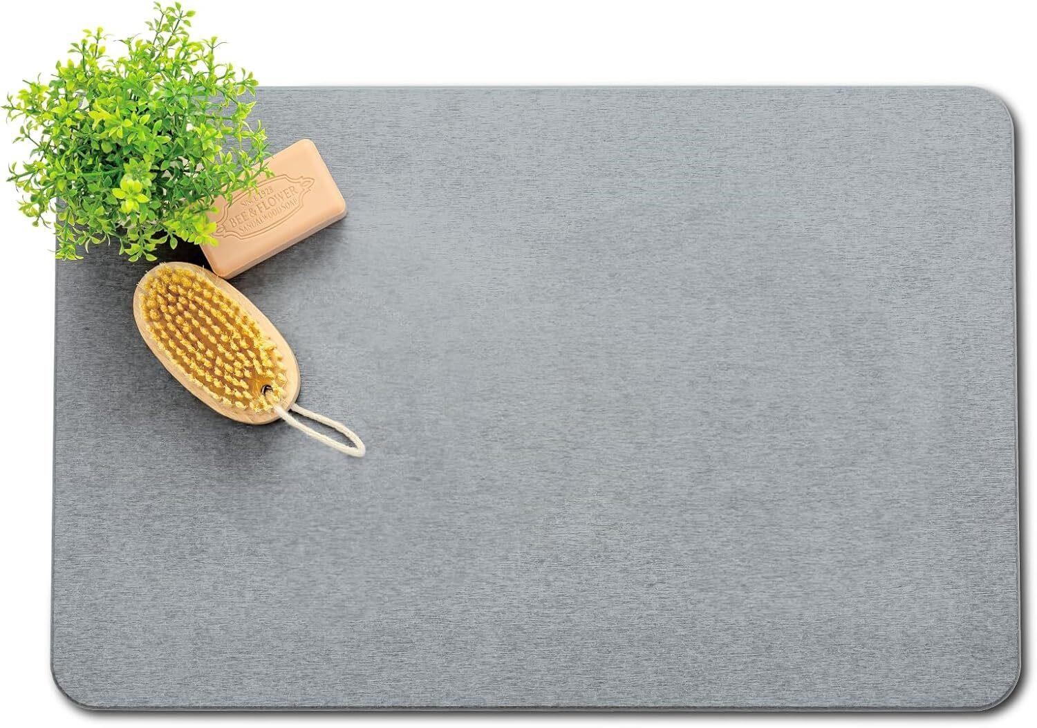 Stone Bath Mat  Diatomaceous Earth  23.5x15.5