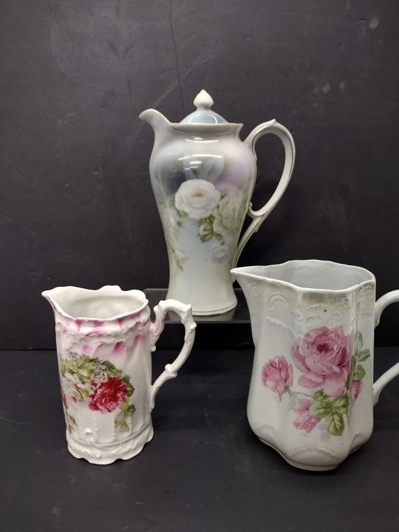 Bavarian Hand Painted Pitchers