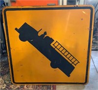 Large Fire Truck street sign