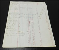 Civil War Roster Sheet - Feb. 1862, Rare