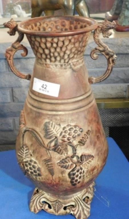 Decorative Metal Urn - 18" H