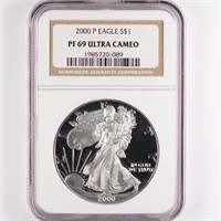 2000-P Proof Silver Eagle NGC PF69 UC