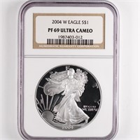 2004-W Proof Silver Eagle NGC PF69 UC