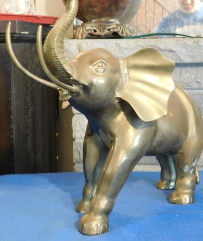 Brass Elephant - 14"H