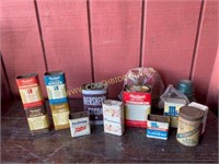 great lot of vintage spice tins and more