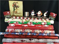 wrapping paper, stocking holders, etc