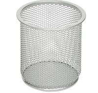 2 PCS Staples Metal Mesh Pencil Cup - Silver