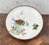 Antique Chinese Canton Enamel Dish Bowl