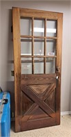 Wood Door w 9 Glass Windows