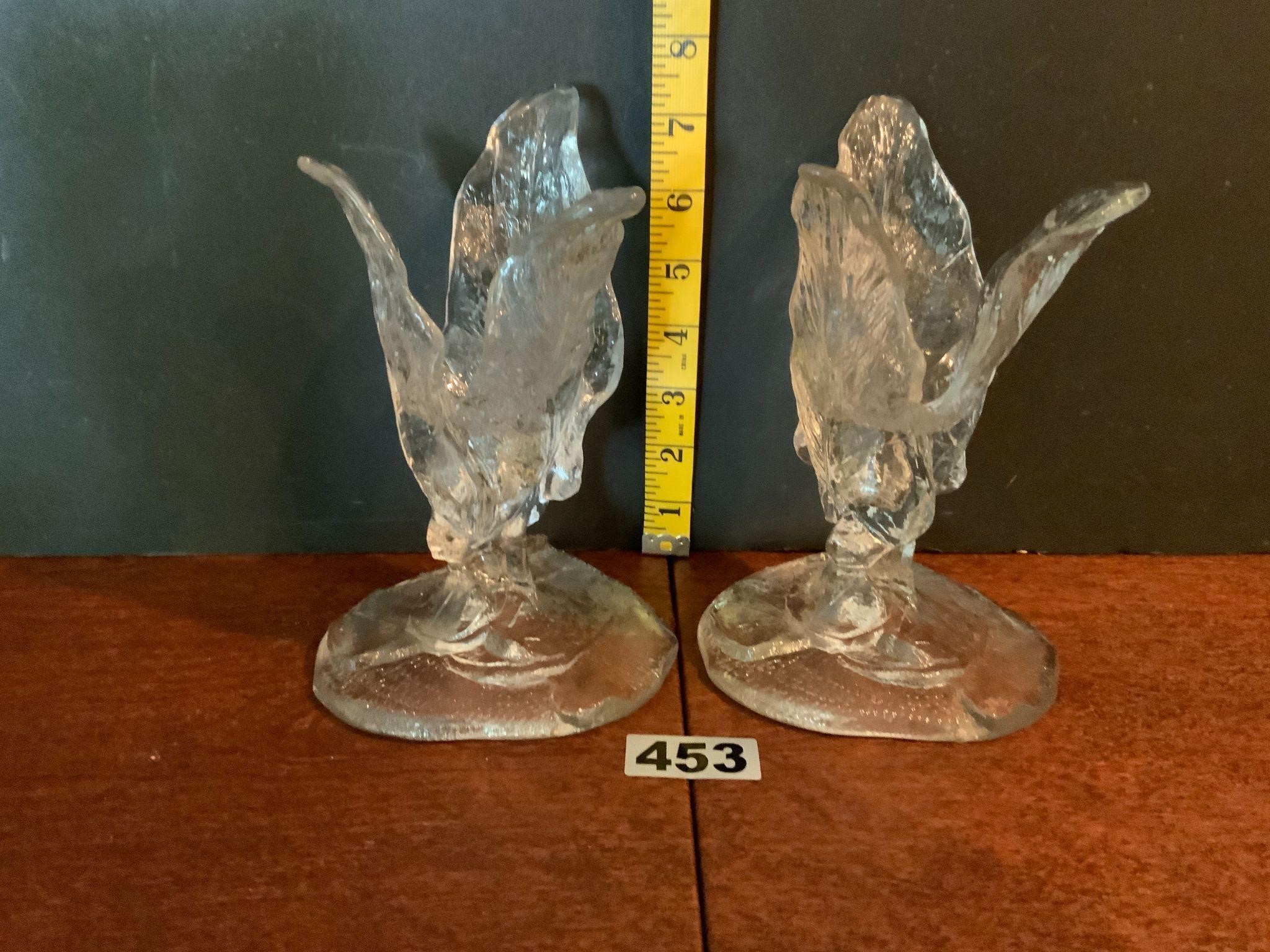 Set Of 2 Cambridge Everglade Leaves Candlestick