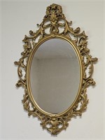 Vintage Hollywood Regency Gilt Gold Mirror, 1 of 2