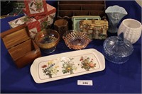 Large Lot of Home Decor & Glass Candy Dishes