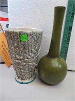 2 Vases (1 made in Italy with chips) & 1 Haegar