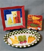 Assorted Serving Platters (3)